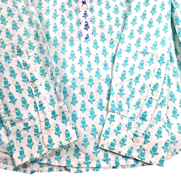 J.Crew Women Sz8 Thistle Print Lightweight Cotton Long-Sleeve Popover Tunic Top - Picture 8 of 13